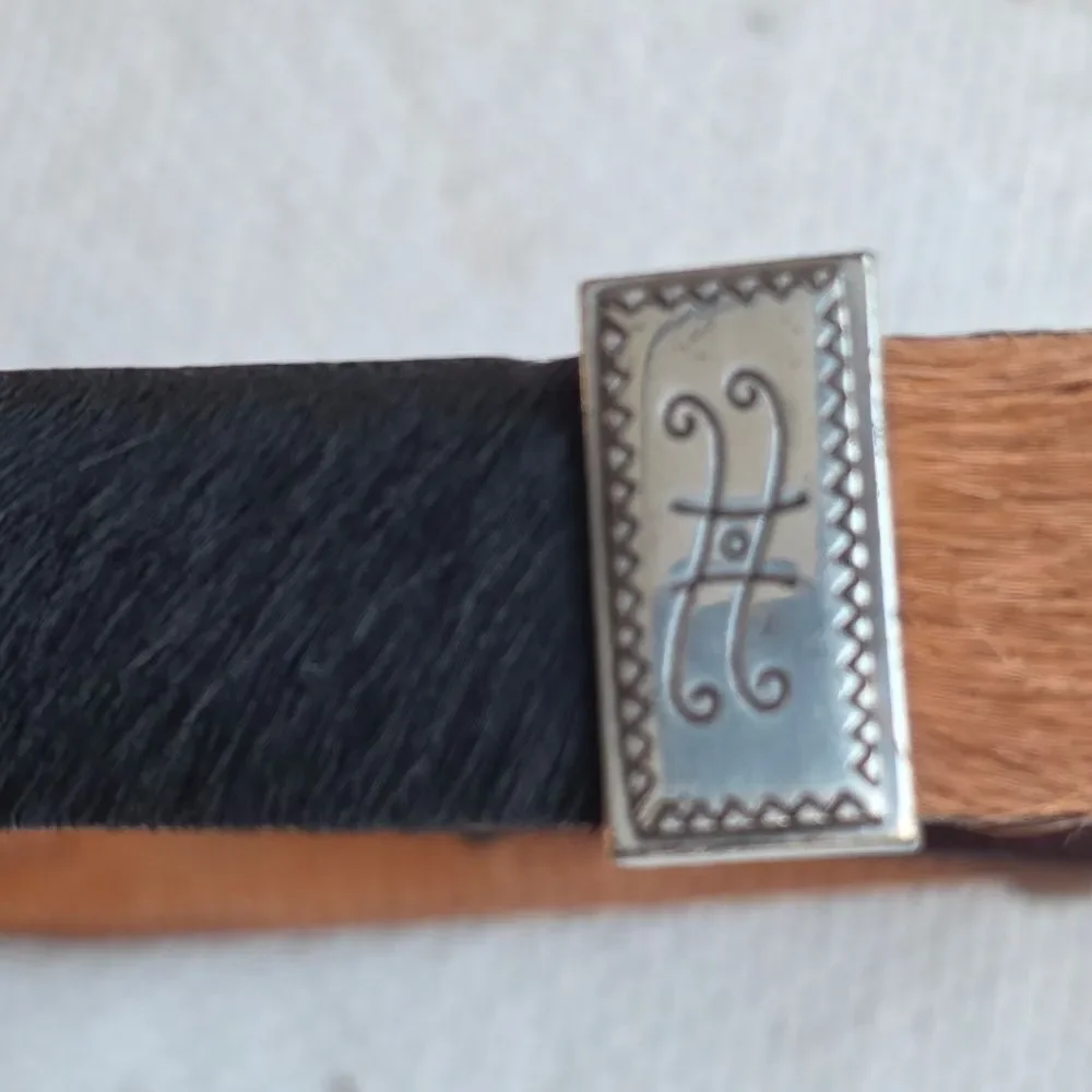 Brighton vintage multicolored calf hair leather belt